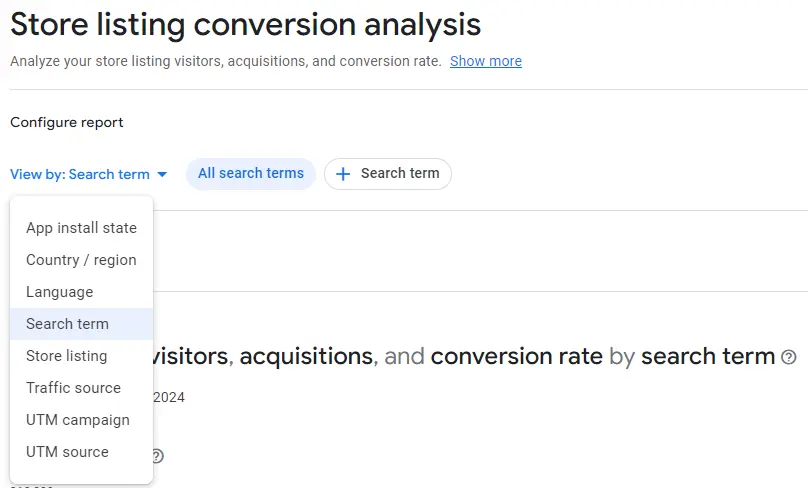 Google Play Explore Conversion Analysis